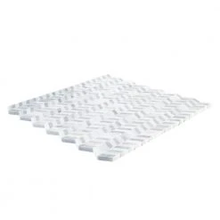 Lakeview White 12.125 in. x 12 in. Chevron Polished Marble Wall and Floor Mosaic Tile (10.10 sq. ft./Case) by Jeffrey Court 9 Lakeview White 12.125 in. x 12 in. Chevron Polished Marble Wall and Floor Mosaic Tile (10.10 sq. ft./Case) by Jeffrey Court -Tile Elegant Shop white jeffrey court marble tile 95802 40 1000