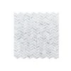 Lakeview White 12.125 in. x 12 in. Chevron Polished Marble Wall and Floor Mosaic Tile (10.10 sq. ft./Case) by Jeffrey Court 1 Lakeview White 12.125 in. x 12 in. Chevron Polished Marble Wall and Floor Mosaic Tile (10.10 sq. ft./Case) by Jeffrey Court -Tile Elegant Shop white jeffrey court marble tile 95802 64 1000