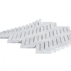 Jet Stream White 10.125 in. x 11.125 in. Herringbone Honed Marble Floor and Wall Mosaic Tile (7.82 sq. ft./Case) by Jeffrey Court 11 Jet Stream White 10.125 in. x 11.125 in. Herringbone Honed Marble Floor and Wall Mosaic Tile (7.82 sq. ft./Case) by Jeffrey Court -Tile Elegant Shop white jeffrey court marble tile 96004 40 1000