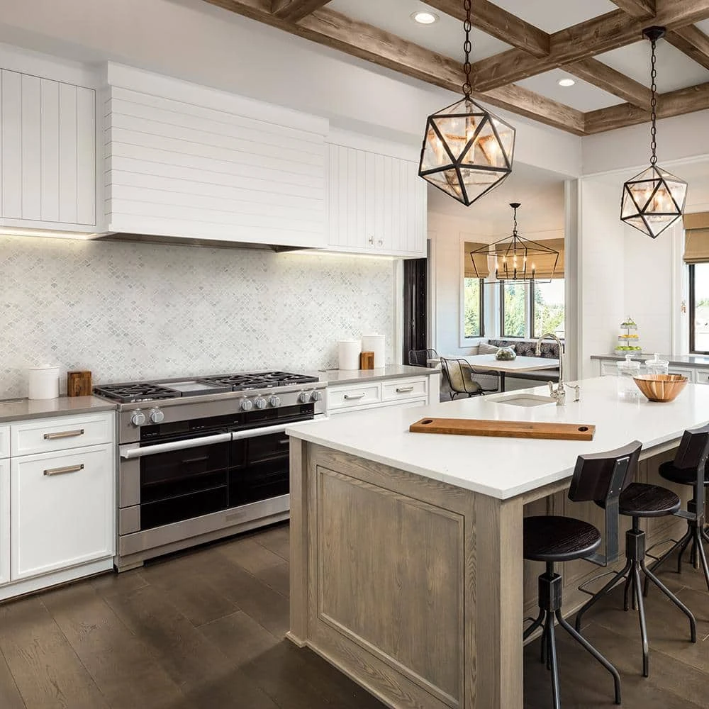 Cloudy Daze White 11.5 in. x 11 in. Fan Honed Natural Stone Wall and Floor Mosaic Tile (8.78 sq. ft./Case) by Jeffrey Court 4 Cloudy Daze White 11.5 in. x 11 in. Fan Honed Natural Stone Wall and Floor Mosaic Tile (8.78 sq. ft./Case) by Jeffrey Court - Image 2