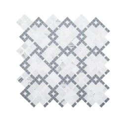 Madras Cotton White 12.5 in. x 12.5 in. Geometric Marble Wall and Floor Mosaic Tile (10.8 sq. ft./Case) by Jeffrey Court