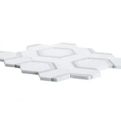 Locket White 12 in. x 10.375 in. Hexagon Polished Marble Wall and Floor Mosaic Tile (8.64 sq. ft./Case) by Jeffrey Court 8 Locket White 12 in. x 10.375 in. Hexagon Polished Marble Wall and Floor Mosaic Tile (8.64 sq. ft./Case) by Jeffrey Court -Tile Elegant Shop white jeffrey court marble tile 96619 40 1000
