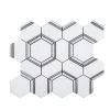 Locket White 12 in. x 10.375 in. Hexagon Polished Marble Wall and Floor Mosaic Tile (8.64 sq. ft./Case) by Jeffrey Court 2 Locket White 12 in. x 10.375 in. Hexagon Polished Marble Wall and Floor Mosaic Tile (8.64 sq. ft./Case) by Jeffrey Court -Tile Elegant Shop white jeffrey court marble tile 96619 64 1000