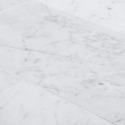 Italian White Carrara 6 in. x 12 in. Honed Marble Wall and Floor Tile (8 sq. ft./Case) by Jeffrey Court 12 Italian White Carrara 6 in. x 12 in. Honed Marble Wall and Floor Tile (8 sq. ft./Case) by Jeffrey Court -Tile Elegant Shop white jeffrey court marble tile 98451 1d 1000