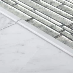 Italian White Carrara 6 in. x 12 in. Honed Marble Wall and Floor Tile (8 sq. ft./Case) by Jeffrey Court 11 Italian White Carrara 6 in. x 12 in. Honed Marble Wall and Floor Tile (8 sq. ft./Case) by Jeffrey Court -Tile Elegant Shop white jeffrey court marble tile 98451 a0 1000