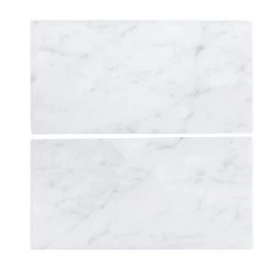 Italian White Carrara 6 in. x 12 in. Honed Marble Wall and Floor Tile (8 sq. ft./Case) by Jeffrey Court 13 Italian White Carrara 6 in. x 12 in. Honed Marble Wall and Floor Tile (8 sq. ft./Case) by Jeffrey Court -Tile Elegant Shop white jeffrey court marble tile 98451 c3 1000