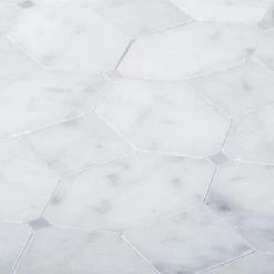 Hillcrest White 9.875 in. x 9.875 in. Geometric Marble Wall and Floor Mosaic Tile (6.77 sq. ft./Case) by Jeffrey Court 11 Hillcrest White 9.875 in. x 9.875 in. Geometric Marble Wall and Floor Mosaic Tile (6.77 sq. ft./Case) by Jeffrey Court -Tile Elegant Shop white jeffrey court marble tile 98474 1d 1000