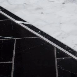 Hillcrest White 9.875 in. x 9.875 in. Geometric Marble Wall and Floor Mosaic Tile (6.77 sq. ft./Case) by Jeffrey Court 10 Hillcrest White 9.875 in. x 9.875 in. Geometric Marble Wall and Floor Mosaic Tile (6.77 sq. ft./Case) by Jeffrey Court -Tile Elegant Shop white jeffrey court marble tile 98474 a0 1000