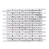 Snowed In White 11.75 in. x 9.75 in. Interlocking Textured Marble Mosaic Tile (7.95 sq. ft./Case) by Jeffrey Court 1 Snowed In White 11.75 in. x 9.75 in. Interlocking Textured Marble Mosaic Tile (7.95 sq. ft./Case) by Jeffrey Court -Tile Elegant Shop white jeffrey court marble tile 98996 64 1000