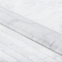 Snowed In White 11.75 in. x 9.75 in. Interlocking Textured Marble Mosaic Tile (7.95 sq. ft./Case) by Jeffrey Court 10 Snowed In White 11.75 in. x 9.75 in. Interlocking Textured Marble Mosaic Tile (7.95 sq. ft./Case) by Jeffrey Court -Tile Elegant Shop white jeffrey court marble tile 98996 a0 1000