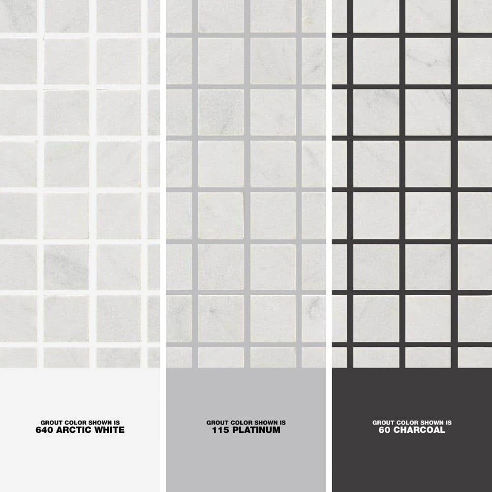 Carrara White 11.75 in. x 11.75 in. Honed Marble Wall and Floor Mosaic Tile (0.958 sq. ft./Each) by Jeffrey Court 6 Carrara White 11.75 in. x 11.75 in. Honed Marble Wall and Floor Mosaic Tile (0.958 sq. ft./Each) by Jeffrey Court - Image 4