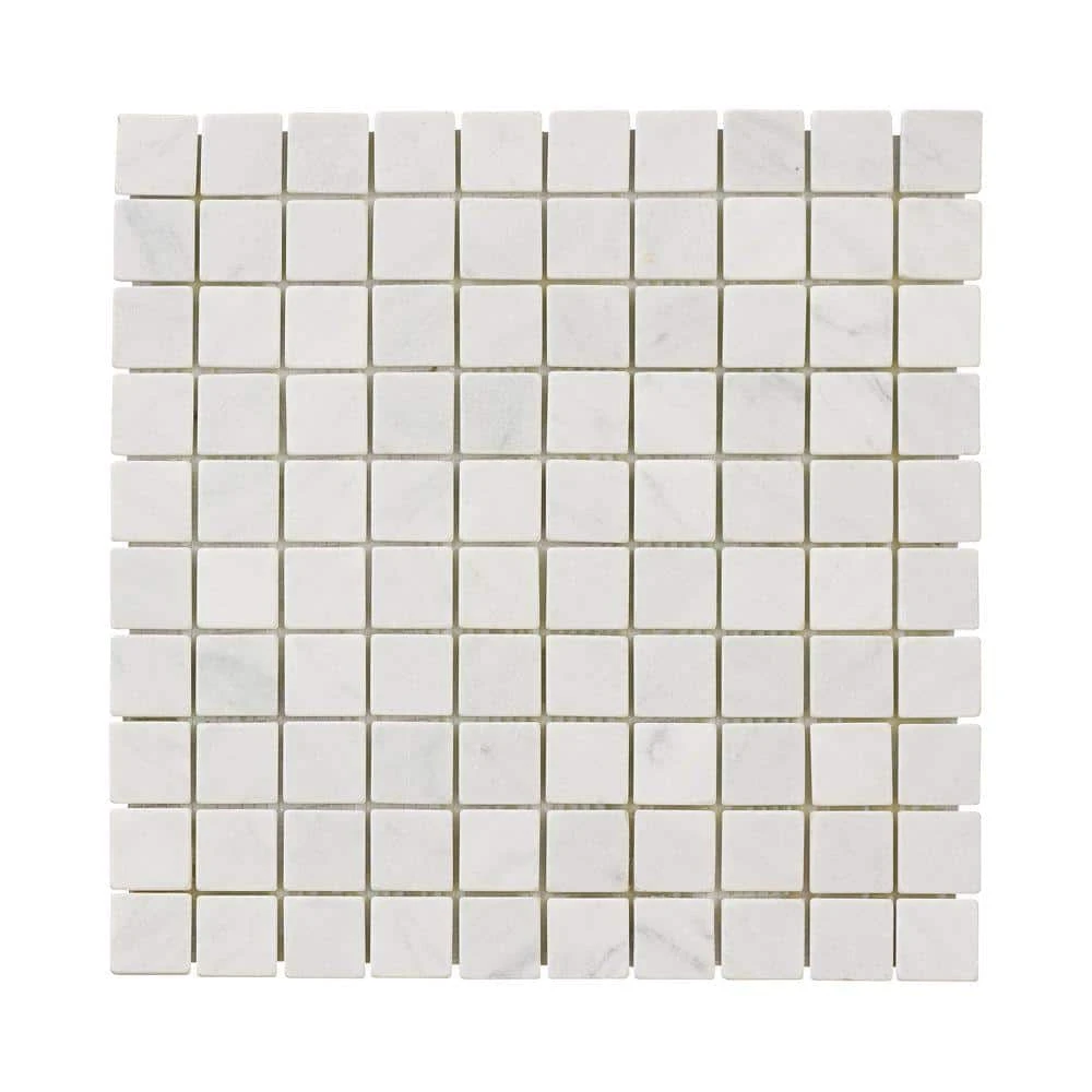 Carrara White 11.75 in. x 11.75 in. Honed Marble Wall and Floor Mosaic Tile (0.958 sq. ft./Each) by Jeffrey Court 3 Carrara White 11.75 in. x 11.75 in. Honed Marble Wall and Floor Mosaic Tile (0.958 sq. ft./Each) by Jeffrey Court