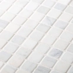 Carrara White 11.75 in. x 11.75 in. Honed Marble Wall and Floor Mosaic Tile (0.958 sq. ft./Each) by Jeffrey Court 12 Carrara White 11.75 in. x 11.75 in. Honed Marble Wall and Floor Mosaic Tile (0.958 sq. ft./Each) by Jeffrey Court -Tile Elegant Shop white jeffrey court marble tile 99050 66 1000