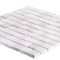 Carrara White 11.75 in. x 11.75 in. Honed Marble Wall and Floor Mosaic Tile (0.958 sq. ft./Each) by Jeffrey Court 10 Carrara White 11.75 in. x 11.75 in. Honed Marble Wall and Floor Mosaic Tile (0.958 sq. ft./Each) by Jeffrey Court -Tile Elegant Shop white jeffrey court marble tile 99050 a0 1000