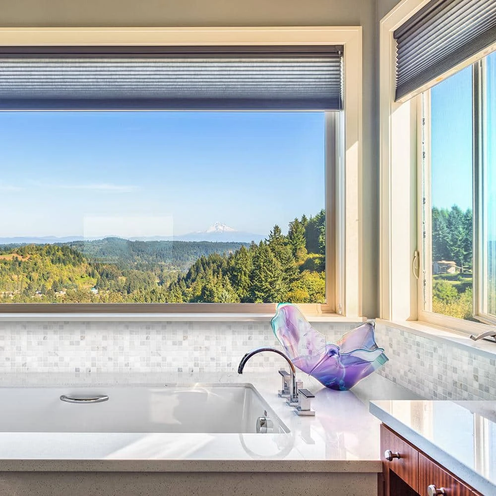 Carrara White 11.75 in. x 11.75 in. Honed Marble Wall and Floor Mosaic Tile (0.958 sq. ft./Each) by Jeffrey Court 4 Carrara White 11.75 in. x 11.75 in. Honed Marble Wall and Floor Mosaic Tile (0.958 sq. ft./Each) by Jeffrey Court - Image 2