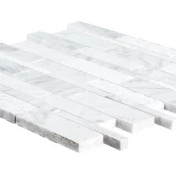 Restful Sea White 10.5 in. x 10.75 in. Interlocking Textured Marble Wall and Floor Mosaic Tile (7.839 sq. ft./Case) by Jeffrey Court 9 Restful Sea White 10.5 in. x 10.75 in. Interlocking Textured Marble Wall and Floor Mosaic Tile (7.839 sq. ft./Case) by Jeffrey Court -Tile Elegant Shop white jeffrey court marble tile 99471 40 1000