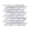 Restful Sea White 10.5 in. x 10.75 in. Interlocking Textured Marble Wall and Floor Mosaic Tile (7.839 sq. ft./Case) by Jeffrey Court 2 Restful Sea White 10.5 in. x 10.75 in. Interlocking Textured Marble Wall and Floor Mosaic Tile (7.839 sq. ft./Case) by Jeffrey Court -Tile Elegant Shop white jeffrey court marble tile 99471 64 1000