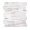Cotton Valley White 11.75 in. x 12 in. Interlocking Polished Marble Mosaic Tile (9.79 sq. ft./Case) by Jeffrey Court 2 Cotton Valley White 11.75 in. x 12 in. Interlocking Polished Marble Mosaic Tile (9.79 sq. ft./Case) by Jeffrey Court -Tile Elegant Shop white jeffrey court marble tile 99476 64 1000