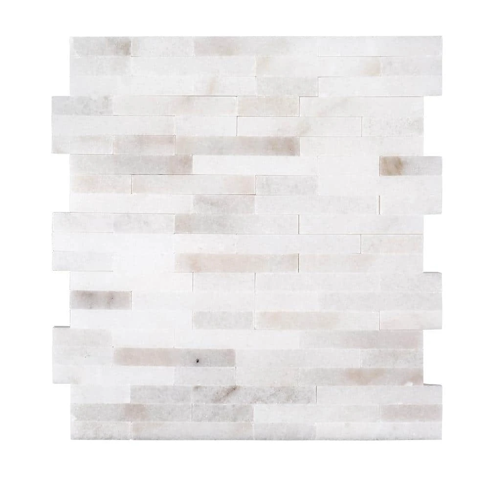 Cotton Valley White 11.75 in. x 12 in. Interlocking Polished Marble Mosaic Tile (9.79 sq. ft./Case) by Jeffrey Court 3 Cotton Valley White 11.75 in. x 12 in. Interlocking Polished Marble Mosaic Tile (9.79 sq. ft./Case) by Jeffrey Court