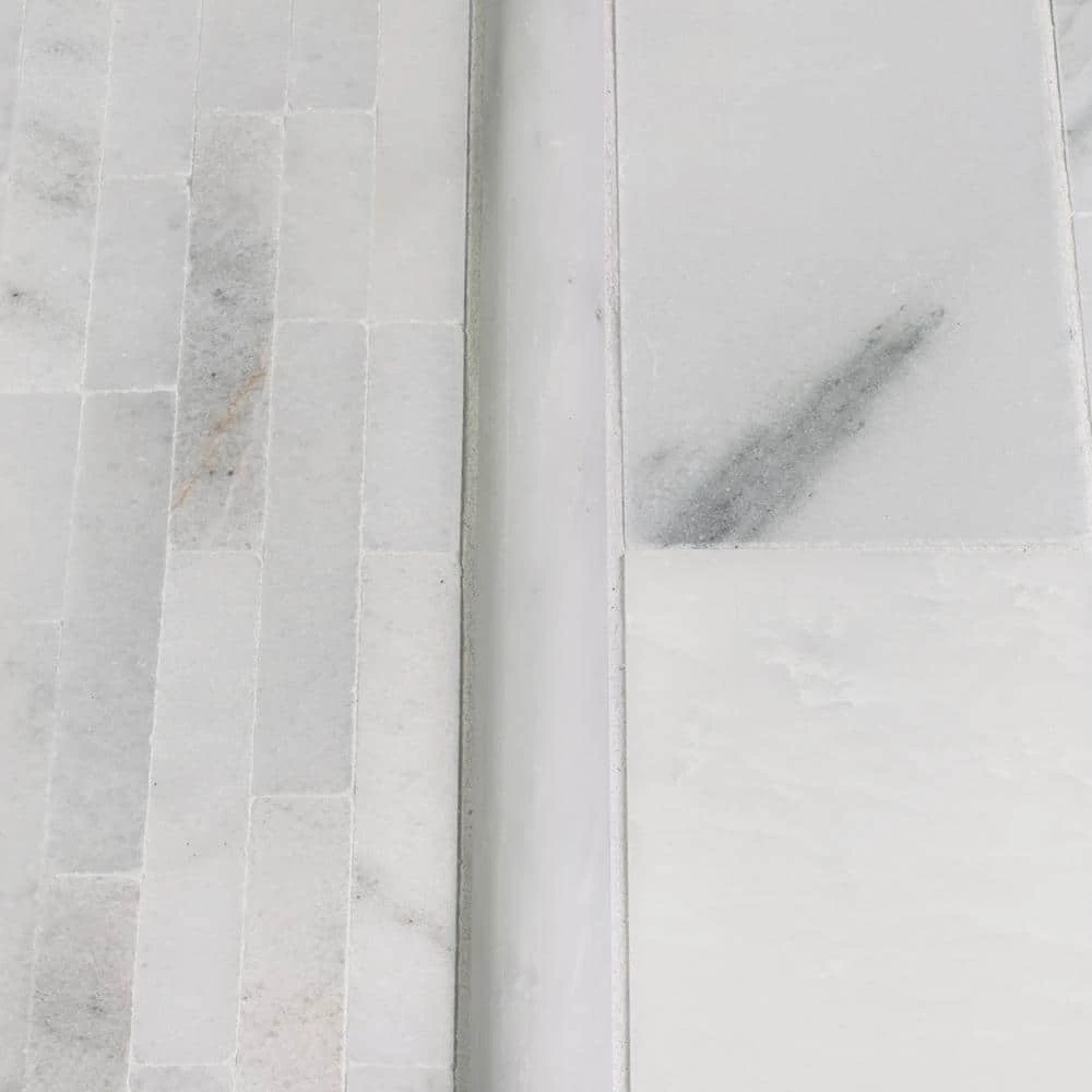 Cotton Valley White 11.75 in. x 12 in. Interlocking Polished Marble Mosaic Tile (9.79 sq. ft./Case) by Jeffrey Court 6 Cotton Valley White 11.75 in. x 12 in. Interlocking Polished Marble Mosaic Tile (9.79 sq. ft./Case) by Jeffrey Court - Image 4