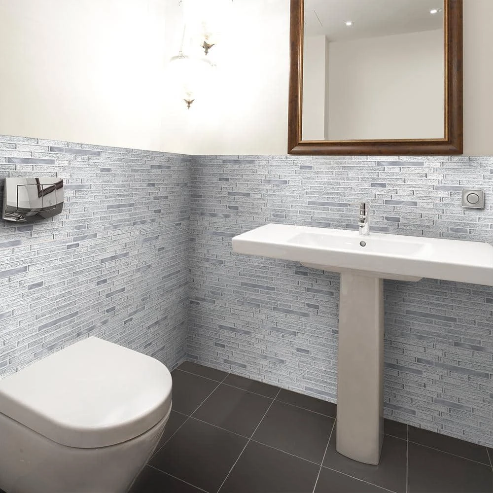 Cotton Valley White 11.75 in. x 12 in. Interlocking Polished Marble Mosaic Tile (9.79 sq. ft./Case) by Jeffrey Court 4 Cotton Valley White 11.75 in. x 12 in. Interlocking Polished Marble Mosaic Tile (9.79 sq. ft./Case) by Jeffrey Court - Image 2