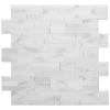 Venetian Brick White 11.625 in. x 12.5 in. Interlocking Polished Marble Mosaic Tile (10.09 sq. ft./Case) by Jeffrey Court 1 Venetian Brick White 11.625 in. x 12.5 in. Interlocking Polished Marble Mosaic Tile (10.09 sq. ft./Case) by Jeffrey Court -Tile Elegant Shop white jeffrey court marble tile 99581 64 1000
