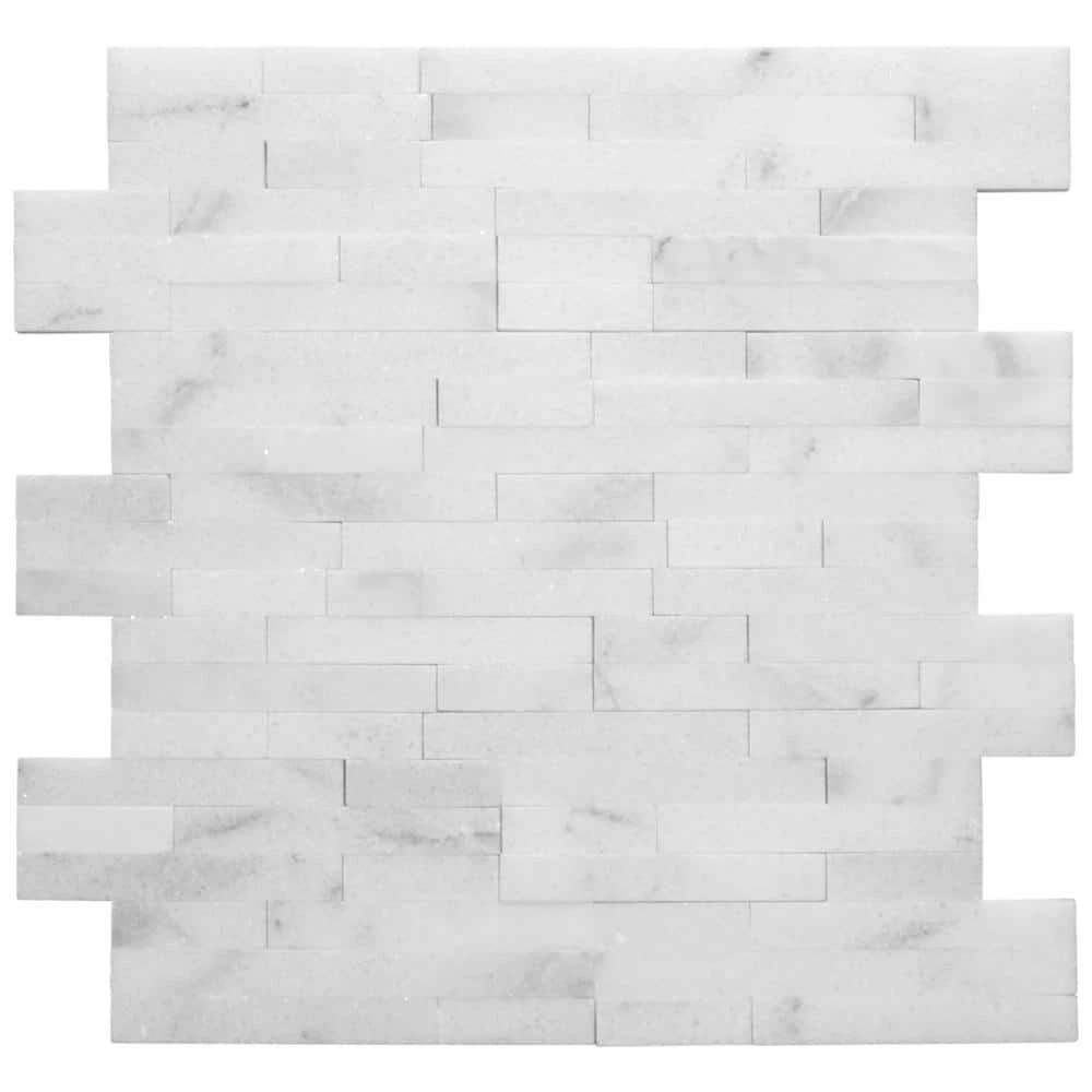 Venetian Brick White 11.625 in. x 12.5 in. Interlocking Polished Marble Mosaic Tile (10.09 sq. ft./Case) by Jeffrey Court 3 Venetian Brick White 11.625 in. x 12.5 in. Interlocking Polished Marble Mosaic Tile (10.09 sq. ft./Case) by Jeffrey Court