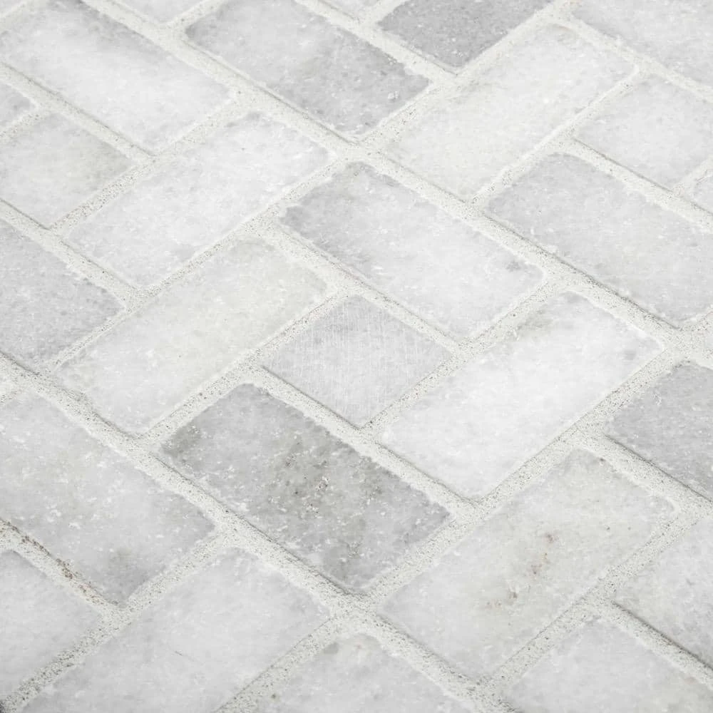 Ice Blocks White 11.875 in. x 11.875 in. Honed Marble Wall and Floor Mosaic Tile (9.79 sq. ft./Case) by Jeffrey Court 7 Ice Blocks White 11.875 in. x 11.875 in. Honed Marble Wall and Floor Mosaic Tile (9.79 sq. ft./Case) by Jeffrey Court - Image 5