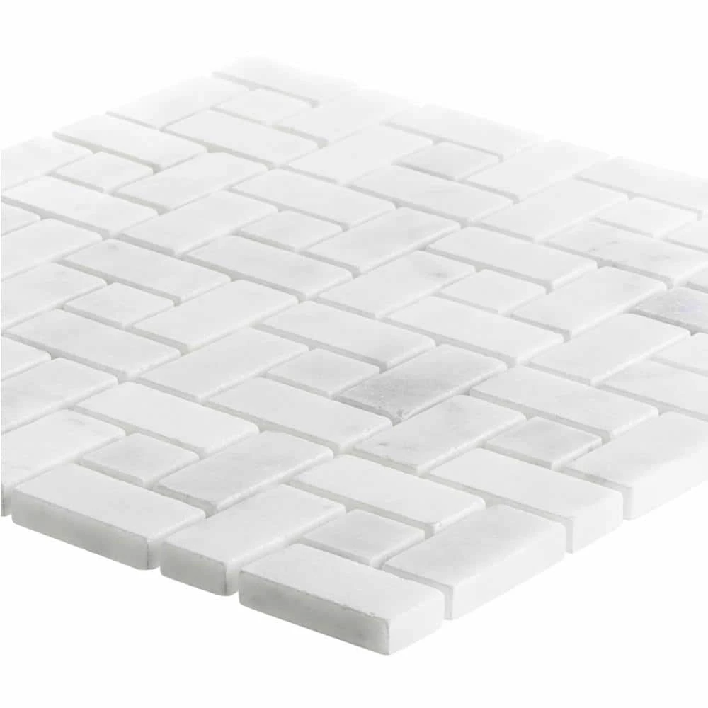 Ice Blocks White 11.875 in. x 11.875 in. Honed Marble Wall and Floor Mosaic Tile (9.79 sq. ft./Case) by Jeffrey Court 5 Ice Blocks White 11.875 in. x 11.875 in. Honed Marble Wall and Floor Mosaic Tile (9.79 sq. ft./Case) by Jeffrey Court - Image 3