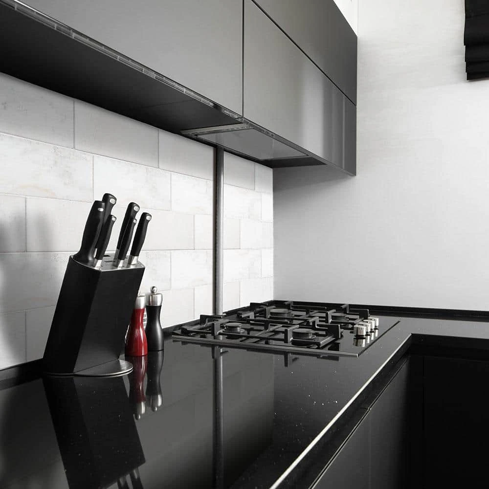 Carrara White/Grey 4 in. x 12 in. Honed Marble Wall and Floor Tile (10 sq. ft./Case) by Jeffrey Court 4 Carrara White/Grey 4 in. x 12 in. Honed Marble Wall and Floor Tile (10 sq. ft./Case) by Jeffrey Court - Image 2