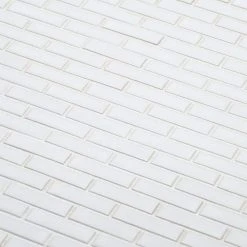 Trinket White 11.625 in. x 12 in. Interlocking Matte Porcelain Wall and Floor Mosaic Tile (14.53 sq. ft./Case) by Jeffrey Court 9 Trinket White 11.625 in. x 12 in. Interlocking Matte Porcelain Wall and Floor Mosaic Tile (14.53 sq. ft./Case) by Jeffrey Court -Tile Elegant Shop white jeffrey court mosaic tile 96607 1d 1000
