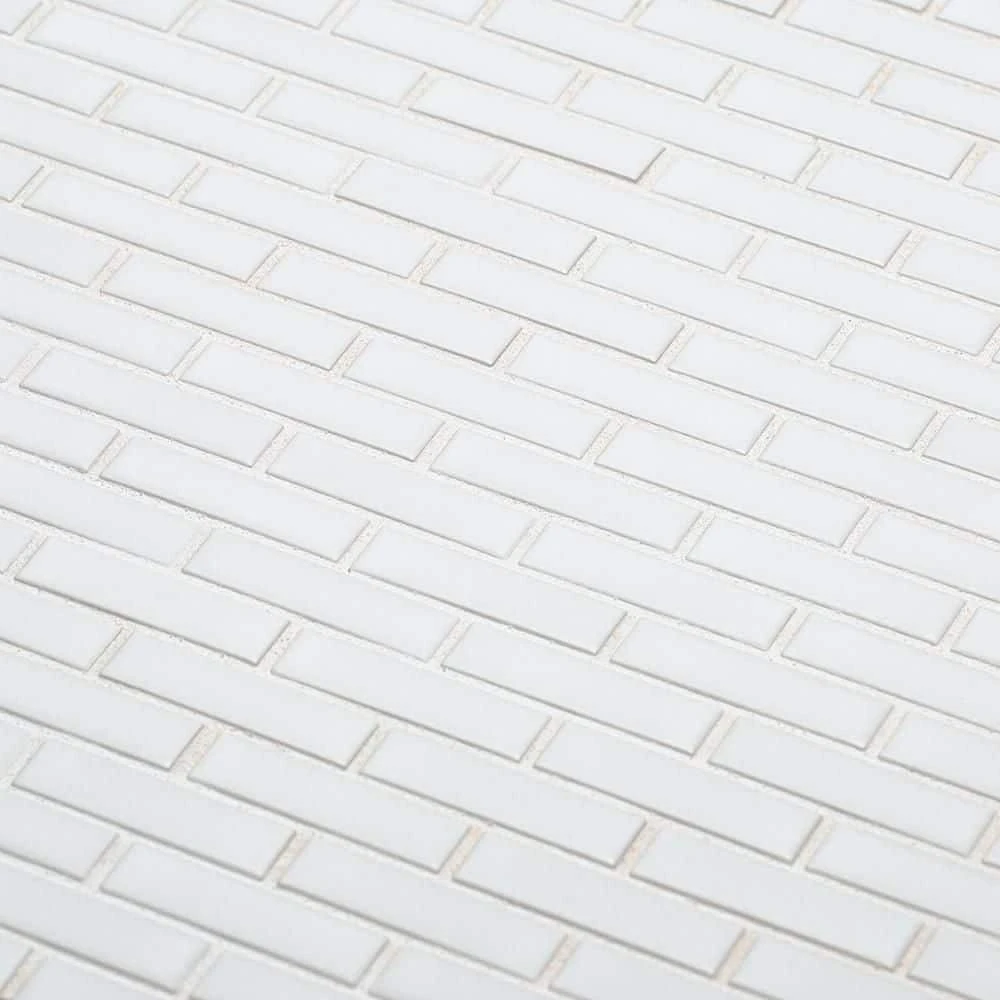 Trinket White 11.625 in. x 12 in. Interlocking Matte Porcelain Wall and Floor Mosaic Tile (14.53 sq. ft./Case) by Jeffrey Court 6 Trinket White 11.625 in. x 12 in. Interlocking Matte Porcelain Wall and Floor Mosaic Tile (14.53 sq. ft./Case) by Jeffrey Court - Image 4