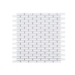 Trinket White 11.625 in. x 12 in. Interlocking Matte Porcelain Wall and Floor Mosaic Tile (14.53 sq. ft./Case) by Jeffrey Court