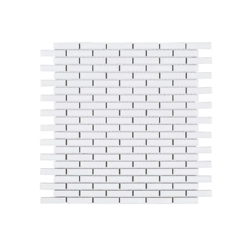 Trinket White 11.625 in. x 12 in. Interlocking Matte Porcelain Wall and Floor Mosaic Tile (14.53 sq. ft./Case) by Jeffrey Court 3 Trinket White 11.625 in. x 12 in. Interlocking Matte Porcelain Wall and Floor Mosaic Tile (14.53 sq. ft./Case) by Jeffrey Court