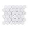 Whisper Valley White 11 in. x 12.625 in. Hexagon Matte Porcelain Wall and Floor Mosaic Tile (0.964 sq. ft./Each) by Jeffrey Court 2 Whisper Valley White 11 in. x 12.625 in. Hexagon Matte Porcelain Wall and Floor Mosaic Tile (0.964 sq. ft./Each) by Jeffrey Court -Tile Elegant Shop white jeffrey court mosaic tile 98439 64 1000