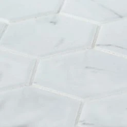 Whisper Valley White 11 in. x 12.625 in. Hexagon Matte Porcelain Wall and Floor Mosaic Tile (0.964 sq. ft./Each) by Jeffrey Court 11 Whisper Valley White 11 in. x 12.625 in. Hexagon Matte Porcelain Wall and Floor Mosaic Tile (0.964 sq. ft./Each) by Jeffrey Court -Tile Elegant Shop white jeffrey court mosaic tile 98439 a0 1000