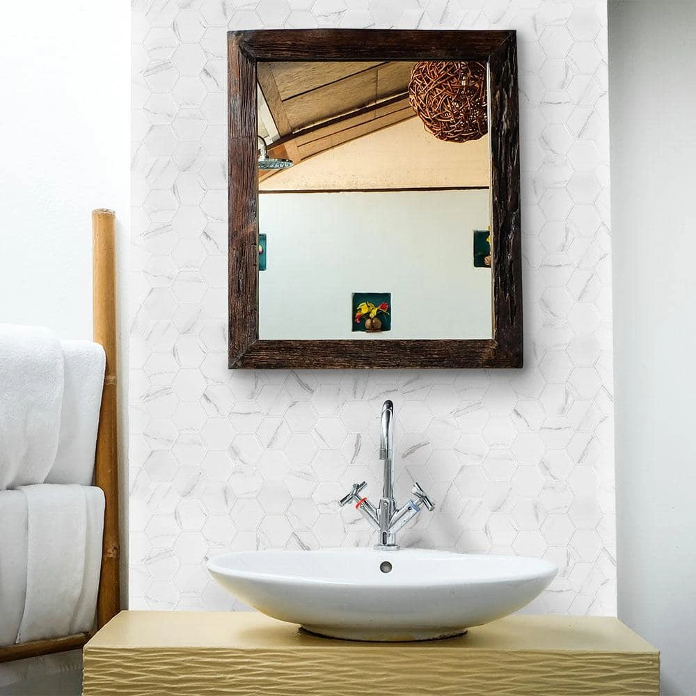 Whisper Valley White 11 in. x 12.625 in. Hexagon Matte Porcelain Wall and Floor Mosaic Tile (0.964 sq. ft./Each) by Jeffrey Court 4 Whisper Valley White 11 in. x 12.625 in. Hexagon Matte Porcelain Wall and Floor Mosaic Tile (0.964 sq. ft./Each) by Jeffrey Court - Image 2