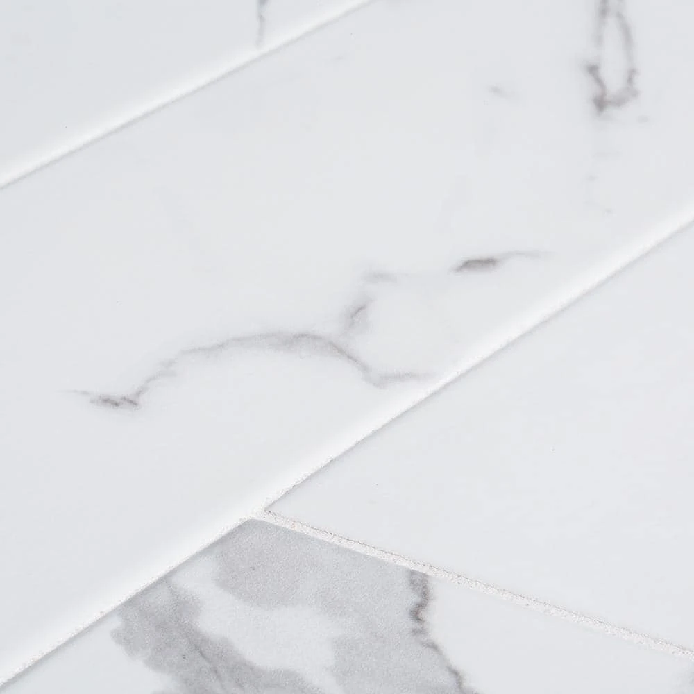 Spring Park White 4 in. x 12 in. Matte Porcelain Wall and Floor Tile (13.56 sq. ft./Case) by Jeffrey Court 8 Spring Park White 4 in. x 12 in. Matte Porcelain Wall and Floor Tile (13.56 sq. ft./Case) by Jeffrey Court - Image 6