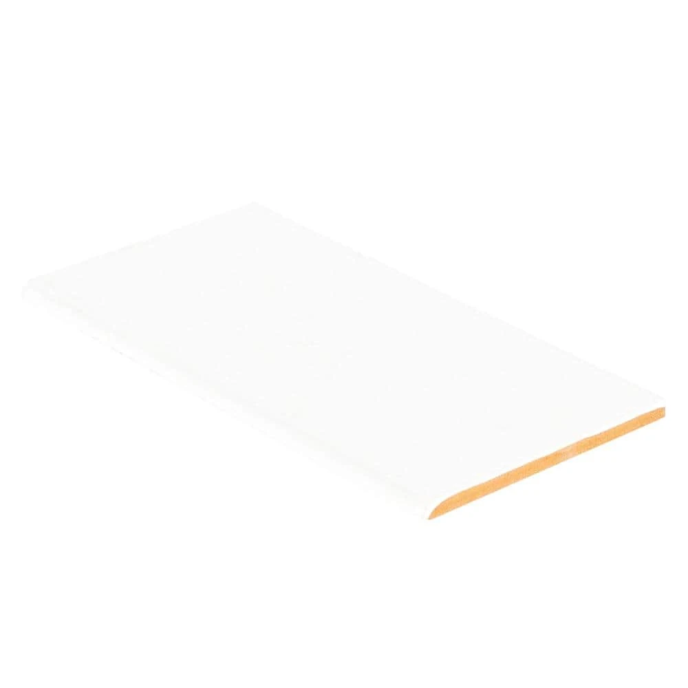 Fresh White 3 in. x 6 in. Glossy Ceramic Single Bullnose Wall Trim Tile by Jeffrey Court 5 Fresh White 3 in. x 6 in. Glossy Ceramic Single Bullnose Wall Trim Tile by Jeffrey Court - Image 3