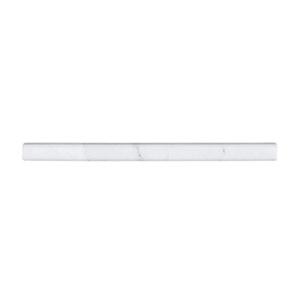 Italian White Carrara .75 in. x 12 in. Honed Marble Wall Pencil Tile (1 Linear Foot) by Jeffrey Court 3 Italian White Carrara .75 in. x 12 in. Honed Marble Wall Pencil Tile (1 Linear Foot) by Jeffrey Court