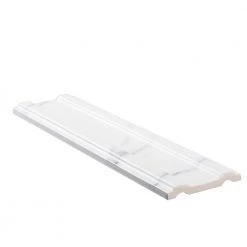 Carrara Inkjet White 3 in. x 12 in. Ceramic Wall Crown Trim Tile by Jeffrey Court -Tile Elegant Shop white jeffrey court tile trim 96020 4f 1000