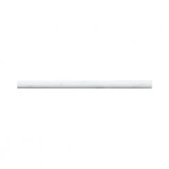Carrara White .75 in. x 12 in. Honed Marble Wall Pencil Tile (1 Linear Foot) by Jeffrey Court