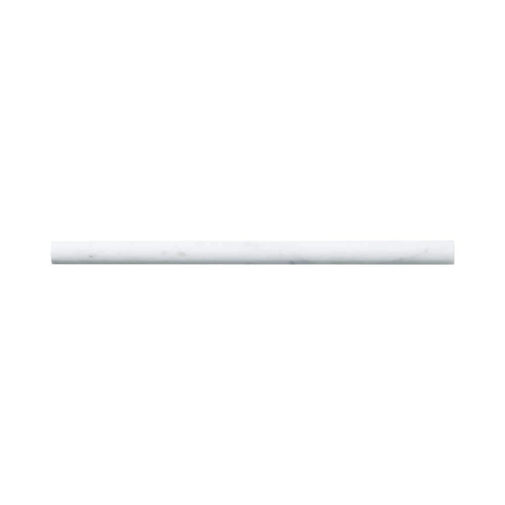 Carrara White .75 in. x 12 in. Honed Marble Wall Pencil Tile (1 Linear Foot) by Jeffrey Court 3 Carrara White .75 in. x 12 in. Honed Marble Wall Pencil Tile (1 Linear Foot) by Jeffrey Court
