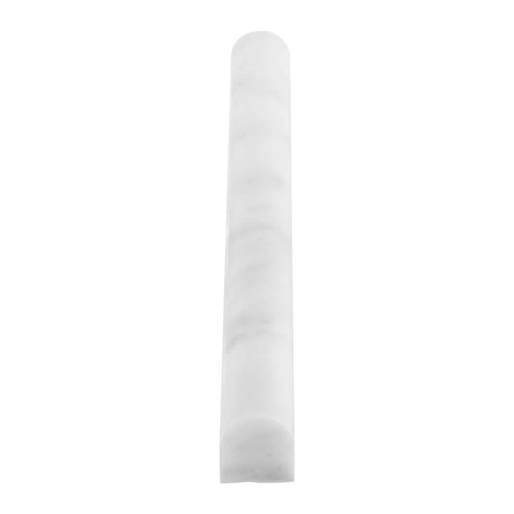 Carrara White .75 in. x 12 in. Honed Marble Wall Pencil Tile (1 Linear Foot) by Jeffrey Court 7 Carrara White .75 in. x 12 in. Honed Marble Wall Pencil Tile (1 Linear Foot) by Jeffrey Court - Image 5