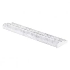 Carrara White 2.5 in. x 11.75 in. Honed Marble Wall Crown Tile by Jeffrey Court 12 Carrara White 2.5 in. x 11.75 in. Honed Marble Wall Crown Tile by Jeffrey Court -Tile Elegant Shop white jeffrey court tile trim 99063 1d 1000