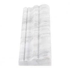 Carrara White 2.5 in. x 11.75 in. Honed Marble Wall Crown Tile by Jeffrey Court 13 Carrara White 2.5 in. x 11.75 in. Honed Marble Wall Crown Tile by Jeffrey Court -Tile Elegant Shop white jeffrey court tile trim 99063 66 1000