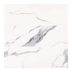 Glossy Ocean Carrara White 4 in. x 12 in. Subway Gloss Ceramic Wall Tile (9.687 sq. ft./Case) by Jeffrey Court 13 Glossy Ocean Carrara White 4 in. x 12 in. Subway Gloss Ceramic Wall Tile (9.687 sq. ft./Case) by Jeffrey Court -Tile Elegant Shop white ocean jeffrey court ceramic tile 13010 c3 1000
