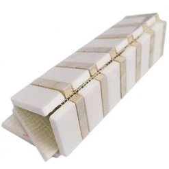 Blazon White Thassos And Mother Of Pearl Herringbone 11 3/4 in. x 11 5/8 in. Polished Glass Mosaic Tile by Ivy Hill Tile 15 Blazon White Thassos And Mother Of Pearl Herringbone 11 3/4 in. x 11 5/8 in. Polished Glass Mosaic Tile by Ivy Hill Tile -Tile Elegant Shop white thassos and mother of pearl ivy hill tile marble tile ext3rd101337 44 1000