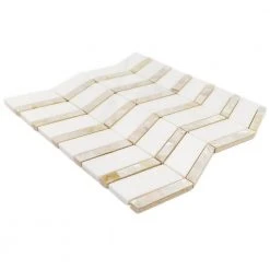 Blazon White Thassos And Mother Of Pearl Herringbone 11 3/4 in. x 11 5/8 in. Polished Glass Mosaic Tile by Ivy Hill Tile 13 Blazon White Thassos And Mother Of Pearl Herringbone 11 3/4 in. x 11 5/8 in. Polished Glass Mosaic Tile by Ivy Hill Tile -Tile Elegant Shop white thassos and mother of pearl ivy hill tile marble tile ext3rd101337 4f 1000