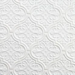 Tile Elegant Shop 22 Vintage Florid Lantern White 6-1/4 in. x 7-1/4 in. Ceramic Wall Tile (30-Pieces 4.8 sq. ft. / Box) by Ivy Hill Tile